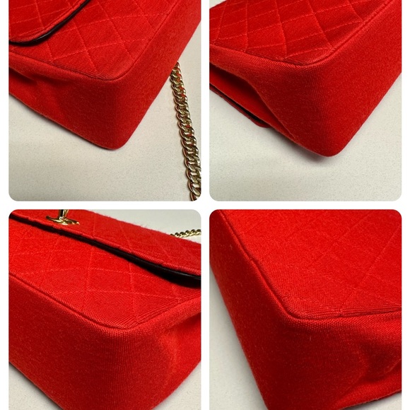 🔥🔥🔥Authentic Chanel Red Classic Flap Bag - Picture 9 of 15